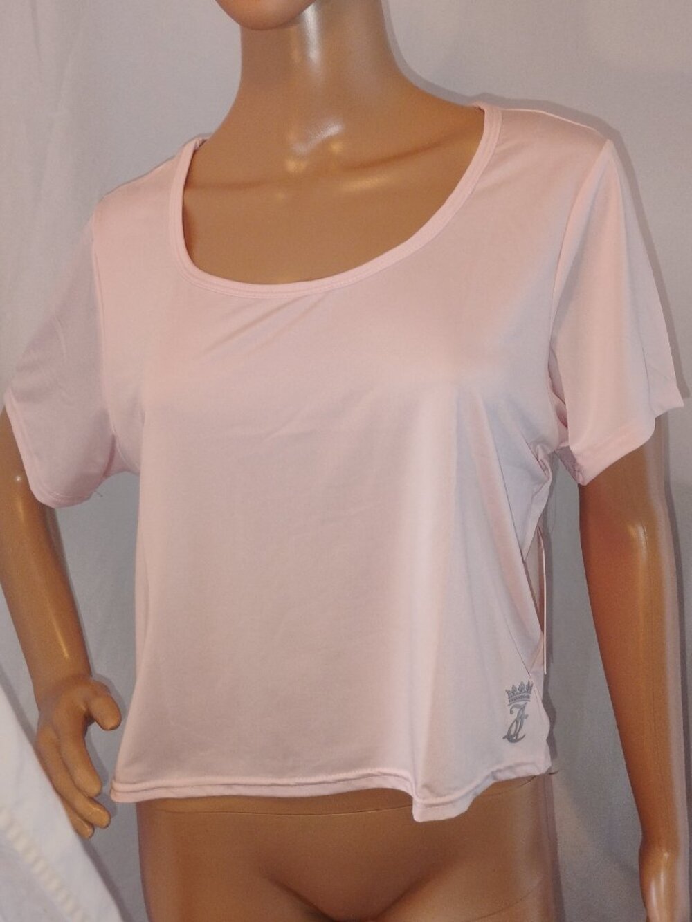 Juicy Couture Sport | Solid Ballet Slippers Short Sleeve Workout Top | XL | NWT
